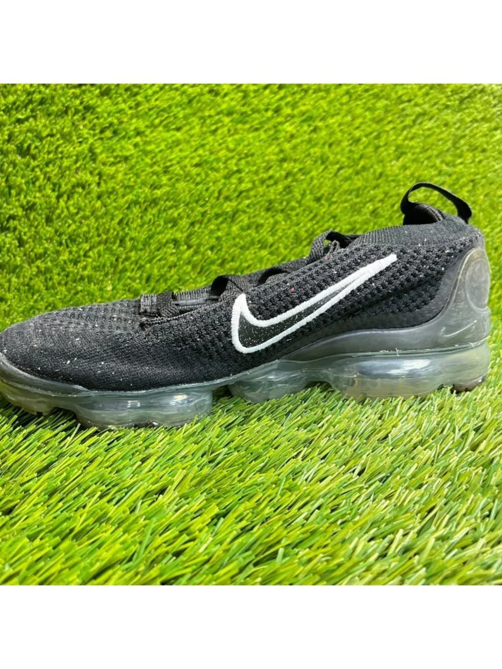 Nike Air VaporMax 2021 Flyknit Womens Size 7.5 Black Running Shoes Sneakers